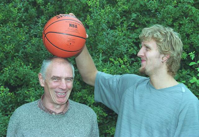 Dirk Nowitzki and Holger Geschwindner